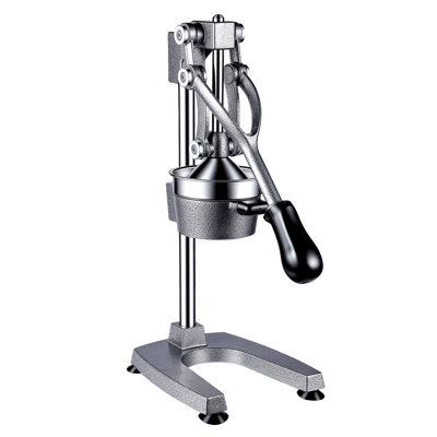 Presse-agrumes manuel, presse-agrumes à main de 48 cm de haut, extracteur de jus frais manuel pour citron, grenade et pamplemousse, en fonte robuste, facile à nettoyer, usage domestique et professionnel, gris argenté