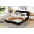 Queen Size Upholstered Platform Bed, Black
