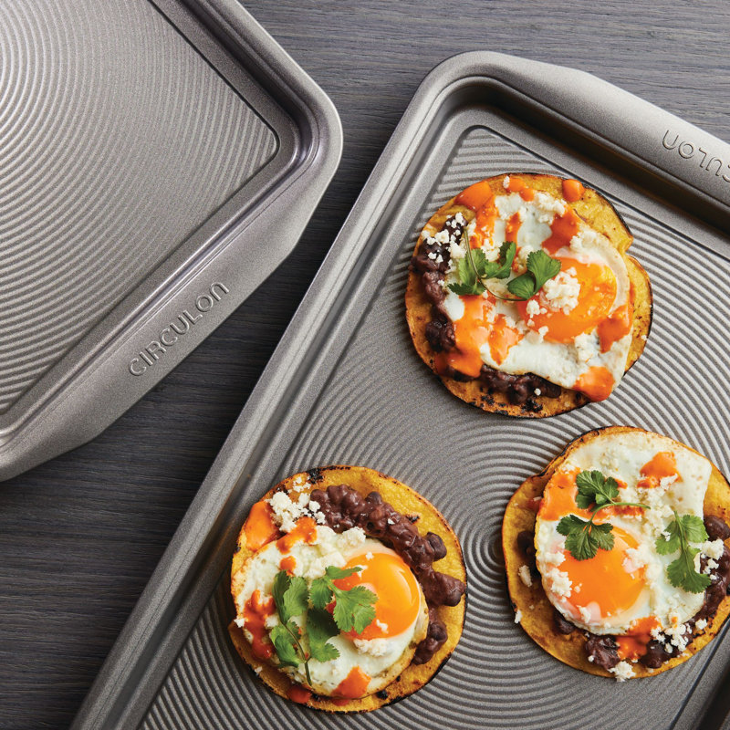 Gray Nonstick Stainless Steel Cookie Sheet Set