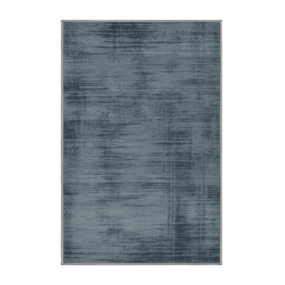 Tapis abstrait gris lavable à la machine