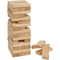Number 1 in Gadgets Timber Tower Wood Block Stacking Game, 48 Piece Classic  Wooden Blocks for Building, Toppling and Tumbling Games, Deluxe Stacking