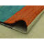 Tapis rouge / beige en laine noué à la main de conception unique 8 pi 4 po x 9 pi 8 po Jaliya