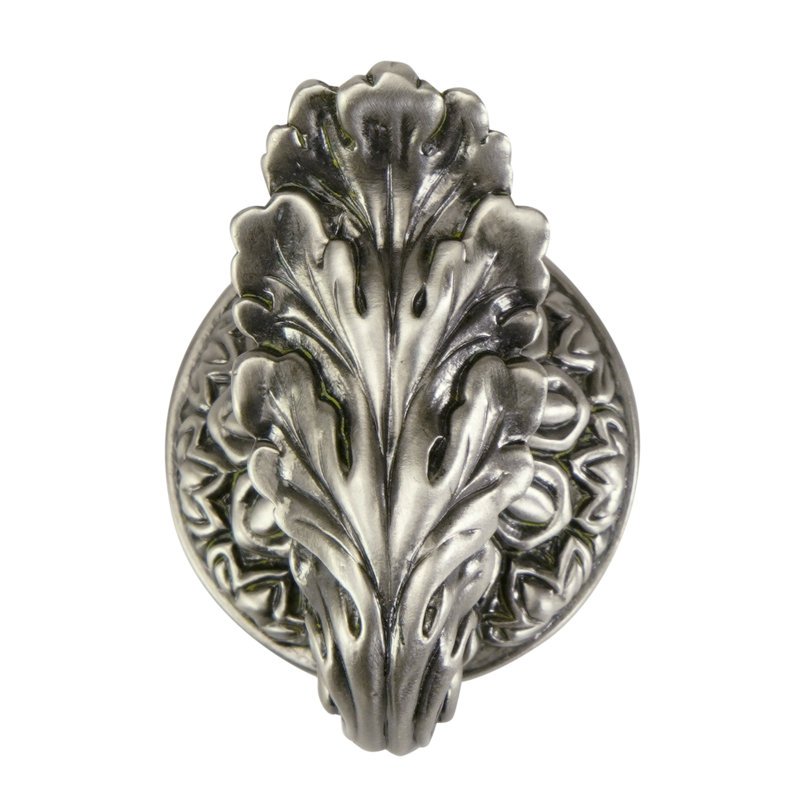 LOUIS XV KNOB IN ANTIQUE NICKEL PLATE