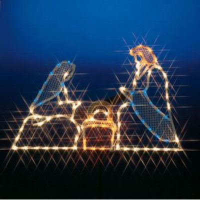 Décoration de fenêtre de Noël 30 po illuminée