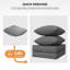 8-Piece Outdoor Patio Cushion Set, Replacement Outdoor Seat & Back Cushions for Patio Furniture, 4 Seat Cushions & 4 Back Cushions with Zipper Covers.-702829705