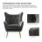 Avianna 29.25'' Wide Tufted Velvet Wingback Chair-1150443702