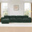 Tissu en velours doux en forme de L, conception capitonnée, fond en éponge haute densité 32D, fond ergonomique, conception antidérapante, combinaison libre, aucun assemblage requis, repose-pieds mobile pour les salons, vert-129880009