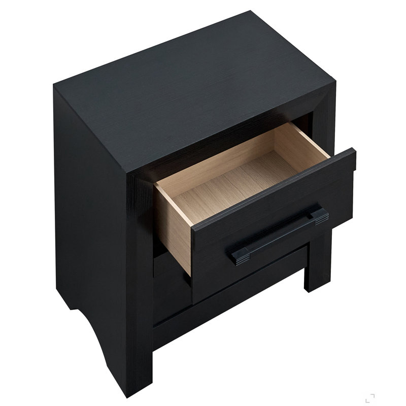 Panel-Front 2-Drawer Nightstand