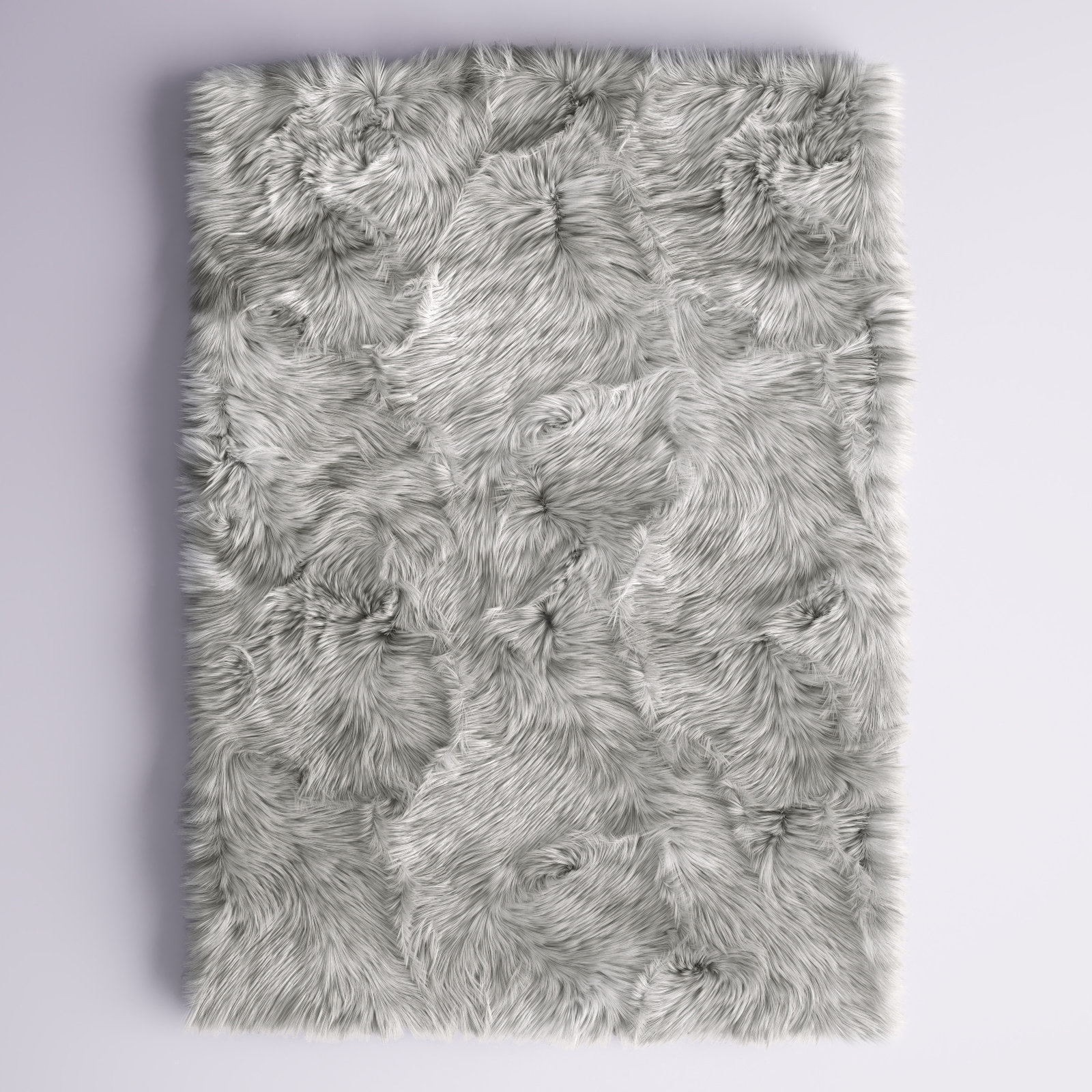 Fluffy Faux Fur Rug Shaggy Sheepskin Area Small Rug For Bedroom Fuzzy Carpet  For Living Room 2x3 Ft, Purple