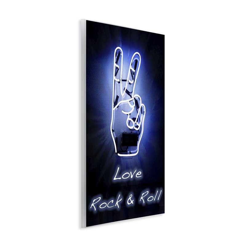 «Love Rock & Roll Neon» par Graffi *ee Studios, H 15 po x l 10 po