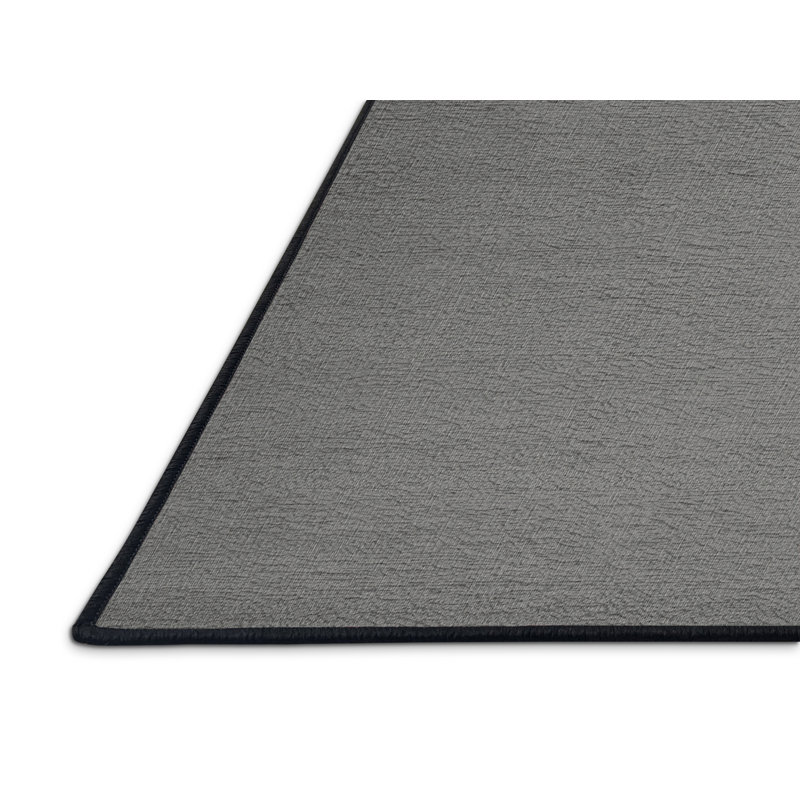 Tapis gris uni lavable à la machine