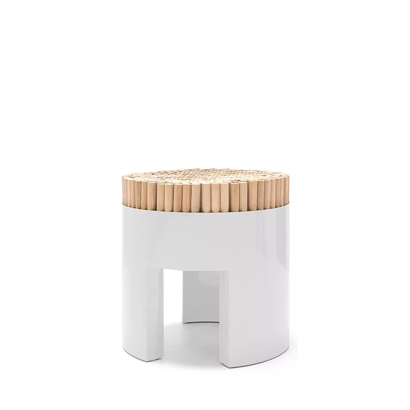 Chiquita Accent Stool, Pearl White