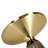 19" Round Side End Table Glass/Sintered Stone Top With Brushed Gold Rim And Tempered Glass Base-109375857-125120047