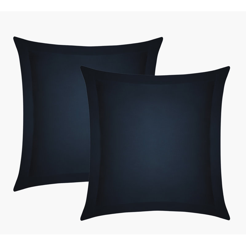 Ensemble de taies décoratives européennes Tencel ™ 100% eucalyptus Lyocell Delara (paquet de 2), 26 po x 26 po - Doux, soyeux et respirant