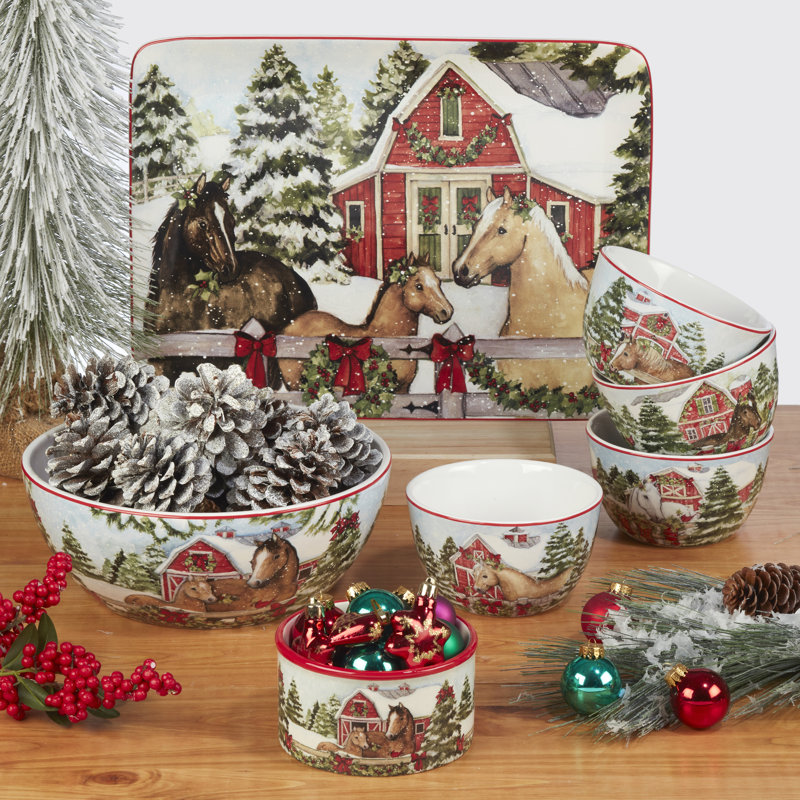 Ensemble de 4 tasses certifiées International Homestead Christmas