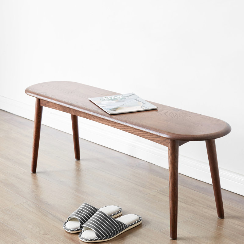 Élégant banc en bois de chêne pour la salle à manger et la chambre à coucher, complète n'importe quel banc