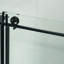 Porte de douche coulissante sans cadre de 60 po x H 76 po en noir mat avec verre transparent