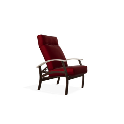 Chaise de patio inclinable avec coussins Askar