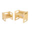 Ensemble de table et de fauteuil de massage réglable Montessori, meubles en bois pour tout-petits réversibles pour manger et jouer
