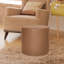 Repose-pieds rond en similicuir Contreras-21529790