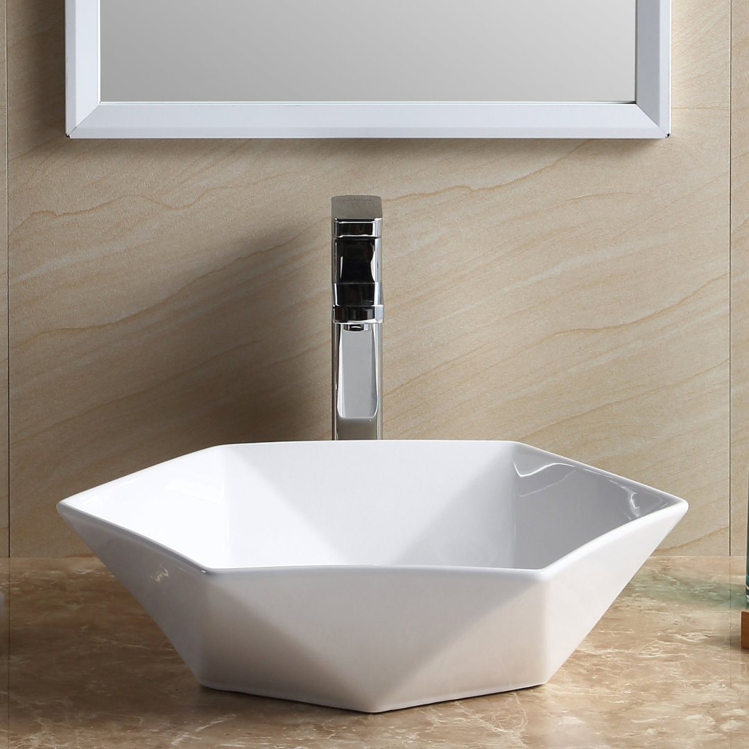 Modern Vitreous China Specialty Vessel Bathroom Sink Fine Fixtures