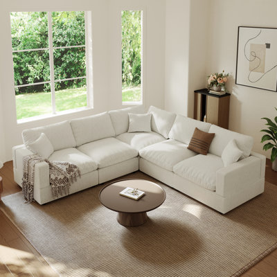 Upholstered Sofa, Cloud Couch Modular Sectional Sofa Couch for Living Room Bedroom