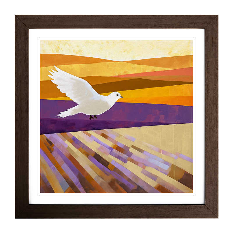 Single Picture Frame Print on Wood, Walnut