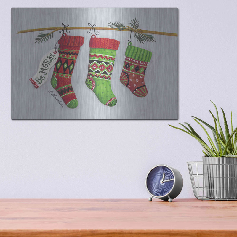 «Be Merry Stockings» par Diane Kater, H 12 po x l 16 po