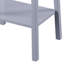 Table de bout grise avec style de rangement et de présentation