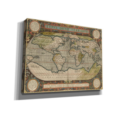 " Antique World Map 36x48 "