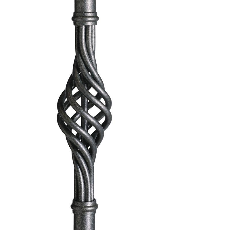 Lampe sur pied 45 "Twist Basket, Fer naturel, Anna ton naturel