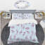 Ensemble de housse de couette brillante eucalyptus floral i mid-century-40702300