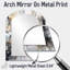 Miroir mural arqué gris délicat abstrait II-744004049