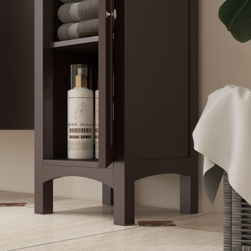 Armoire de salle de bain Betrice, Brun foncé