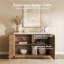 Buffet moderne 47 "avec plateau en faux marbre, brun clair