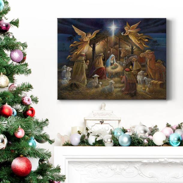 The Holiday Aisle® Nativity On Canvas Print & Reviews | Wayfair