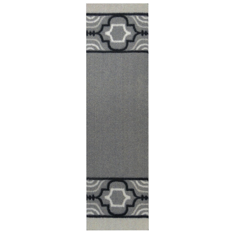 Tapis d'escalier à motif de treillis marocain à poils doux mi-longs 8,5 po x 29 po