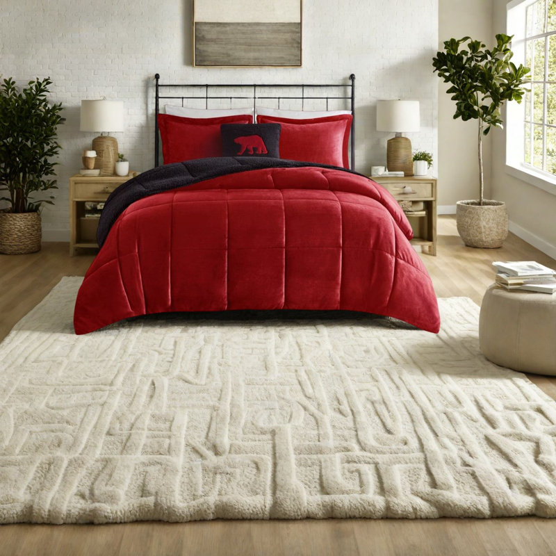 Ensemble de literie Cozy Plush To Sherpa, Polyester Comfort, Cabin Retreat