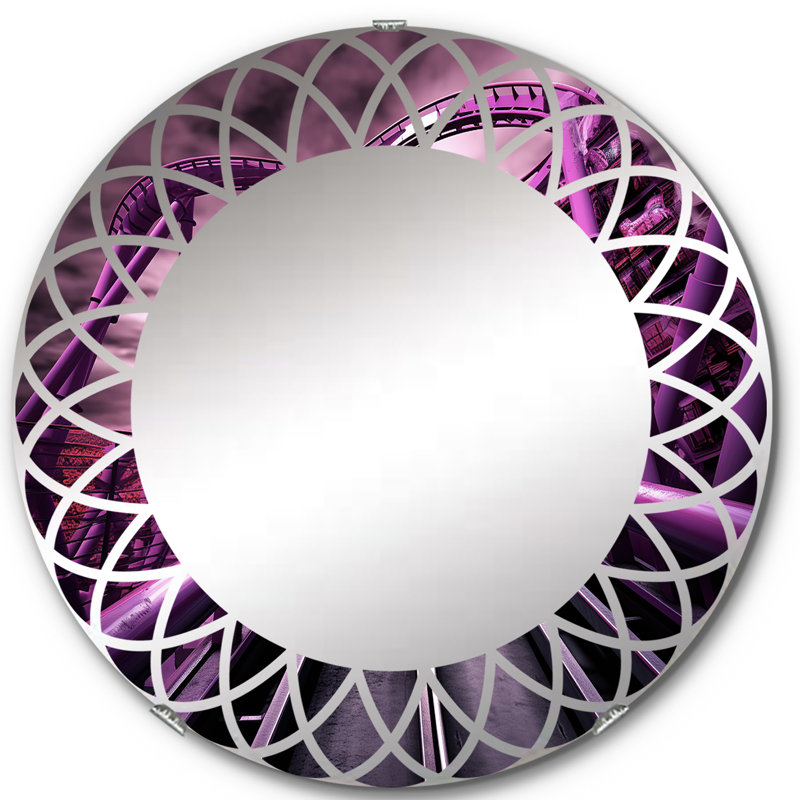 Wakeeny - Miroir mural rond, 24 po x 24 po