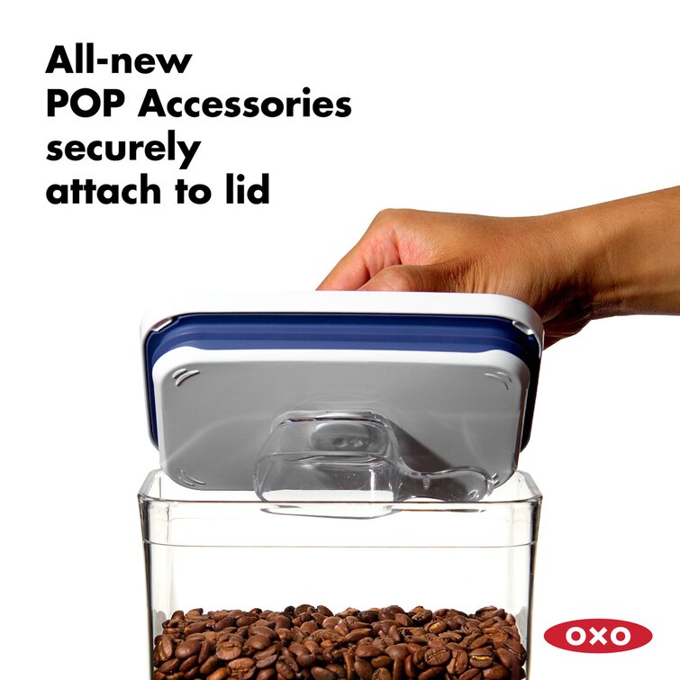 OXO Good Grips 1.7 Qt. Clear Square SAN Plastic Food Storage Container with  White POP Lid