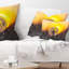 Coussin lombaire floral