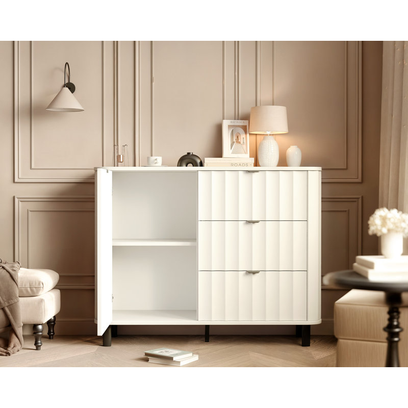 Rectangle Accent Chest, White