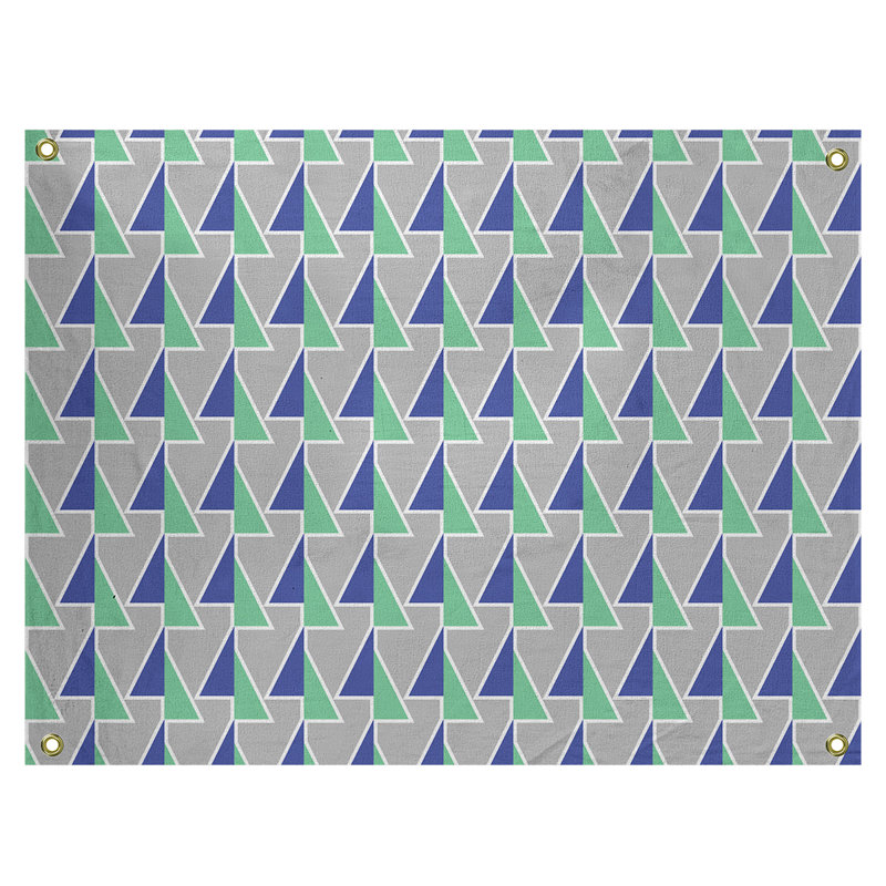 Tapisserie, H 59 po x l 80 po, Vert/bleu