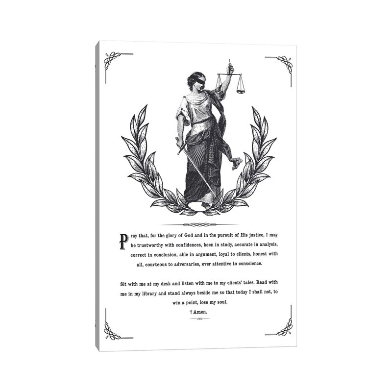 Lawyer Prayer - Wall Art Print - Wrapped Canvas
