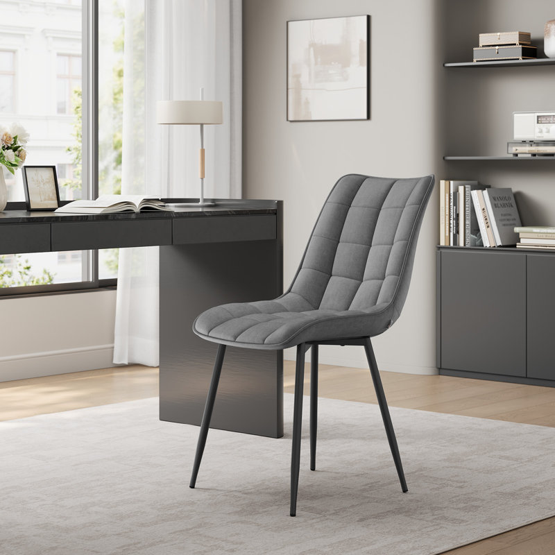 Vassar 46.5cm H Upholstered Side Chair, Hellgrau