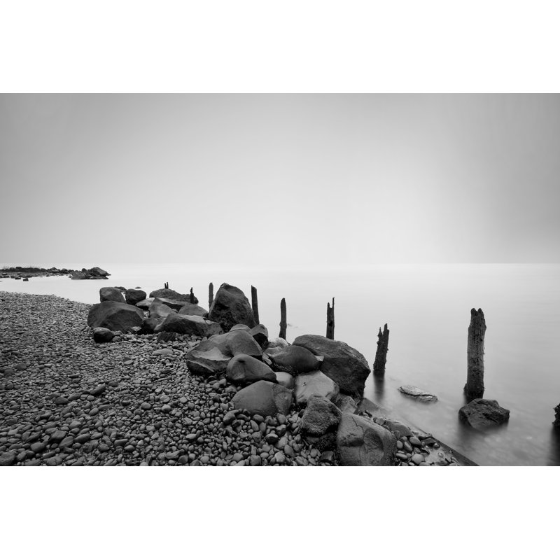 Black And White Water Panel I by James McLoughlin - Print on Canvas, 81cm H x 122cm W, Wrapped Canvas