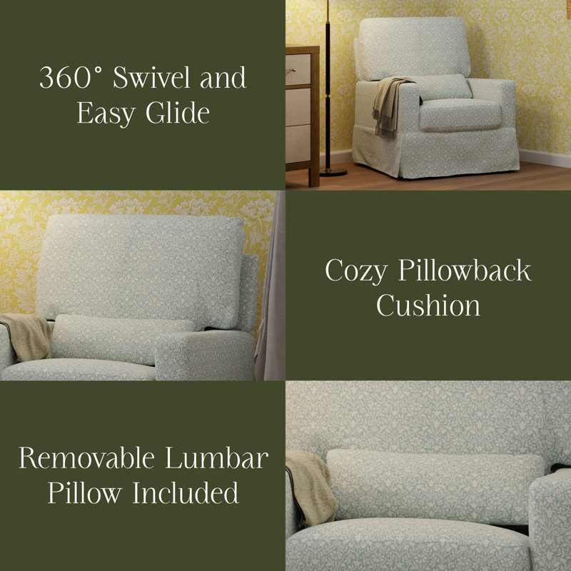 Crawford Upholstered Nursery Chair, Mallow in Ash