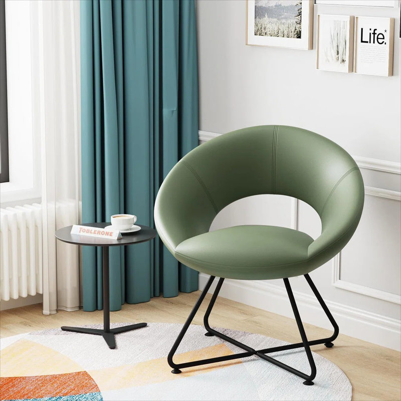 Upholstered Swivel Barrel Chair