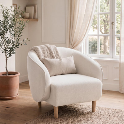 33'' Wide Modern Barrel Accent Chair