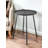 25" Gray Stainless Steel Round End Table